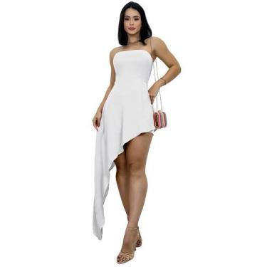 Imagem de Vestido Feminino sem alça Ponta Assimétrico Bico Duna - SWISS BOUTIQUE