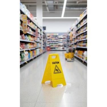 Imagem de Piso Molhado: Sinalizador Cavalete Segurança Essencial - Congratulatio