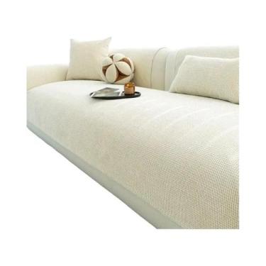 Imagem de Capa De Sofá Minimalista Em Jacquard Sólido Antiderrapante Para Todas 