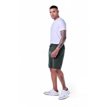 Imagem de Bermuda Masculina Moletom Com Bolso Zíper Frontal-Masculino