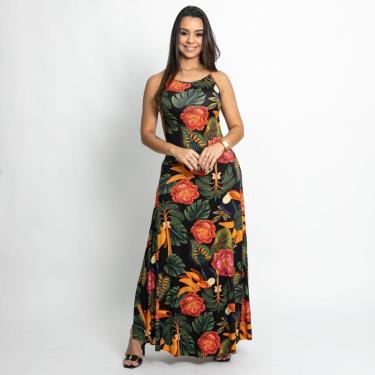 Imagem de Vestido Longo Feminino de Alça com Fendas Laterais-Feminino