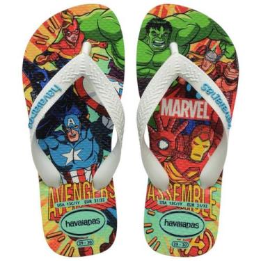 Imagem de Havaianas Infantil Kids Max Marvel Original  Homem Aranha, Branco, 31/