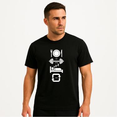 Imagem de Camiseta Masculina Algodão Super Macia Leve Academia Caminhada Dia A Dia-Masculino