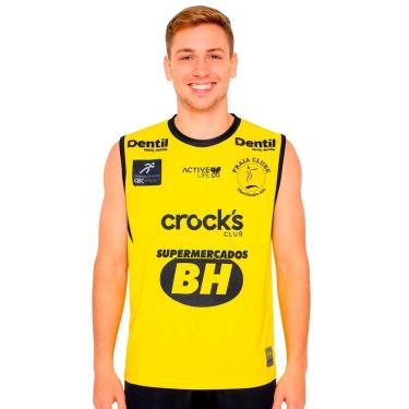 Imagem de Camisa de Vôlei Time Feminino Praia Clube 2026 Amarela Masculina-Masculino