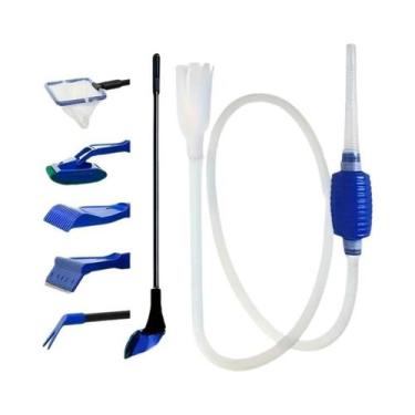 Imagem de Kit Manual De Limpeza Para Aquários: Conjunto Trocador De Água E Remov