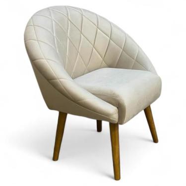 Imagem de Poltrona Decorativa Bela Para Sala de Estar Quarto Recepção com Encost