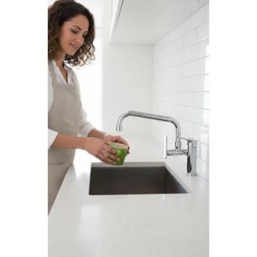 Imagem de Torneira Inox Cozinha/Banheiro Parede Bica Móvel 1/4 Volta - Congratul