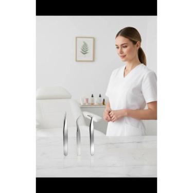 Imagem de Pinças Cílios: Kit Profissional Fio a Fio e Volume Russo - Congratulat