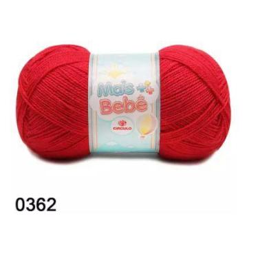 Imagem de FIO MAIS BEBÊ CIRCULO 100G COR 0362 VERMELHO PAIXÃO - Fio de Acrílico 
