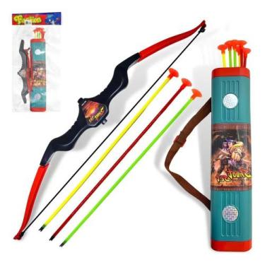 Imagem de Arco E Flecha Europio Infantil Com Bolsa Aljava Lançador + D