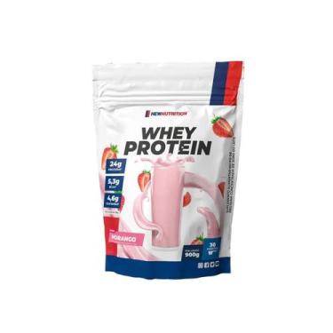 Imagem de Whey Protein - 900g Refil Morango -NewNutrition