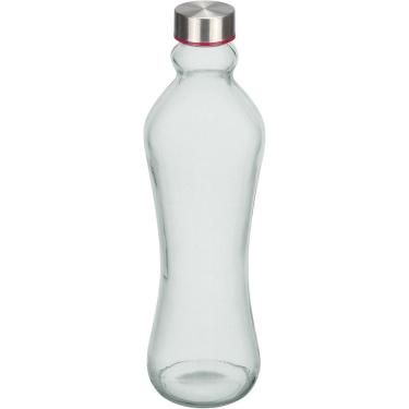 Imagem de KIT 4 GARRAFAS DE ÁGUA SUCO LEITE HOME&CO VIDRO COM TAMPA 1 LITRO 31x9x9cm TRANSPARENTE