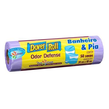 Imagem de Saco Para Lixo Banheiro e Pia Odor Defense 34x40cm 50un - Dover Roll
