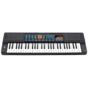 Imagem de Teclado 54 Teclas Iniciantes Crianças Com Microfone Aux - Dm Toys