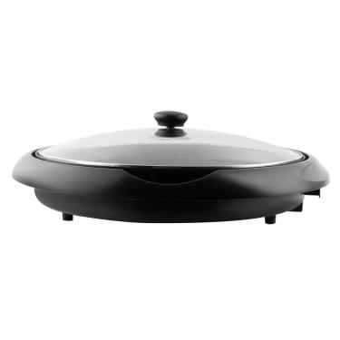 Imagem de Top Grill Britânia BPE01 com Chapa Ondulada Antiaderente Tampa de Vidro Preto 1200W