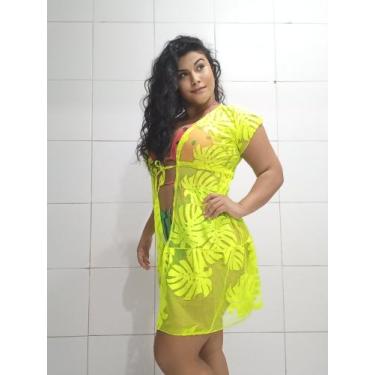 Imagem de Saída (estampa folhas) - TM Looks, Verde neon