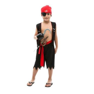 Imagem de Fantasia Pirata Colete Infantil - Jade Fashion, GG