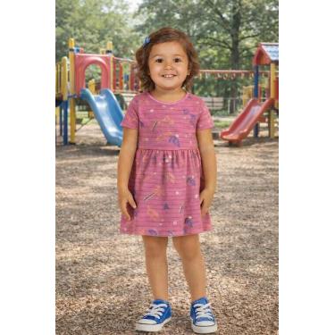 Imagem de Vestido Infantil De Calor Menina Em Malha Malwee Kids Cor:Modelo 04Tam