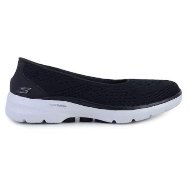 Imagem de Tênis Feminino Skechers Go Walk 6 Preto - 8961, 38, Preto