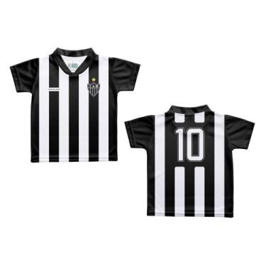 Imagem de Camiseta Bebê Atlético MG Listrada - Torcida Baby, Tam 1