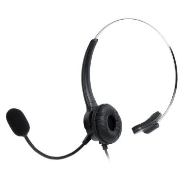 Imagem de Headset para Telefone RJ9 Vinik Corp Uno VK400RJ9 com Braço Ajustável para Microfone e Alça de Fone de Ouvido