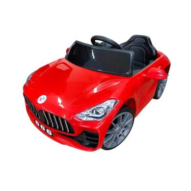 Imagem de Carro Elétrico Infantil 6V Mini Esportivo Classico para Brincadeira Segura e Confortável Vermelho
