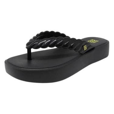 Imagem de Grendene Chinelo Fem Ad 19262 Zaxy Rope Off White, Preto, 38