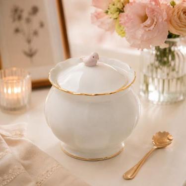 Imagem de ACUCAREIRO PORCELANA BIRDS 300ml - GNJ HOME DECOR
