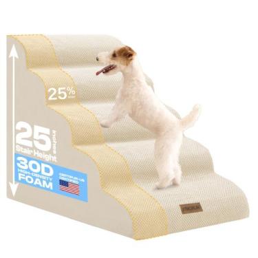Imagem de Escada para Cães Miorun, Espuma, Suporta até 36 kg, 63,5 cm de altura,