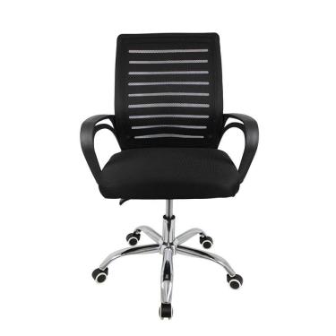 Imagem de Cadeira Escritório Giratória Office Zebrada Estofado Mesh Evolux Preto