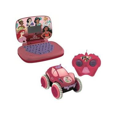 Imagem de Kit Princesas Laptop Infantil Bilingue+ Carrinho CR Giro Encantado Candide