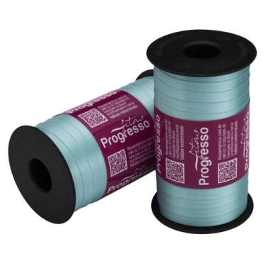 Imagem de Fita de Cetim Progresso 7mm - Nº 1 c/ 100 metros - Azul Tifanny