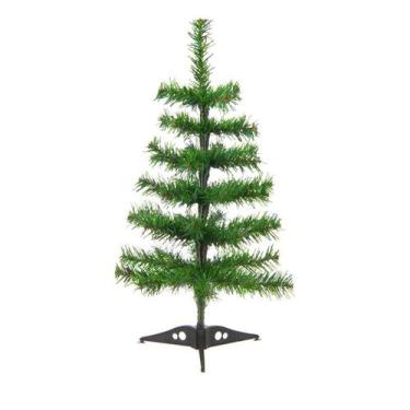 Imagem de Árvore De Natal Verde 35cm 25 Galhos Pequena Mini Enfeite De Mesa Balc