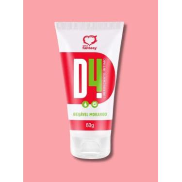 Imagem de D4 Gel Beijável Sexy Fantasy 60g Sabor Morango, MORANGO