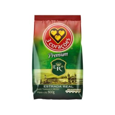 Imagem de Café Moído 3 Corações Arábica e Robusta - Pacote 500g