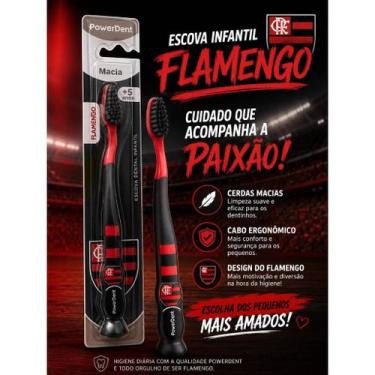 Imagem de Escova de Dentes Torcedor Infantil Rubronegro Flamengo Powerdent