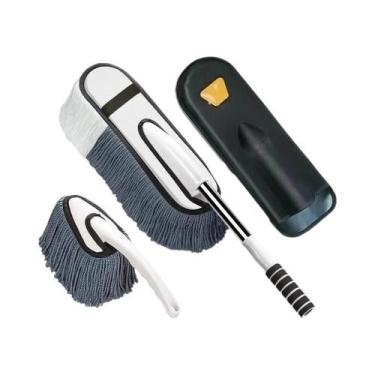 Imagem de Conjunto De Escovas De Limpeza Para Carros Em Microfibra Com Cabo Tele
