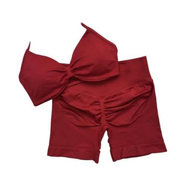 Imagem de Top Esportivo Feminino Acolchoado Com Costas Abertas, Tipo Halter, Par