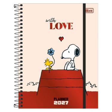Imagem de Agenda Espiral Planner 2027 Snoopy 80 Folhas 17,7 x 24cm M7 - Tilibra 