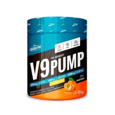 Imagem de V9 Pump Shark Pro Pré-Treino com Cafeína pote 300g, Tangerina