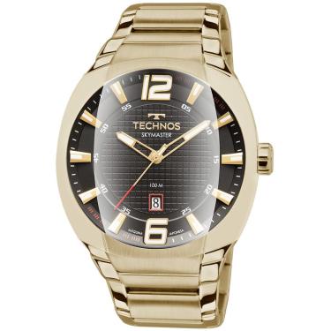 Imagem de Relógio Masculino Technos Skymaster 2115MWL/1P 44mm Aço Dourado