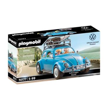 Imagem de Playmobil Carro Fusca Azul Volkswagen Beetle 52 Pçs - 70177