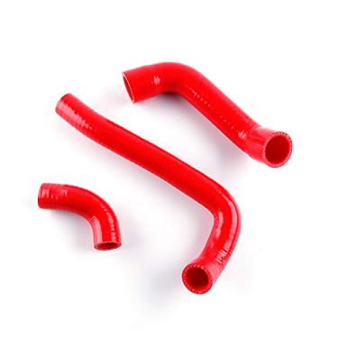 Imagem de LUXERAD Kit de mangueira de refrigeração de radiador de silicone de 3 camadas Performance serve para B MW K 75 1985-1995 1994 1993 92 (vermelho)