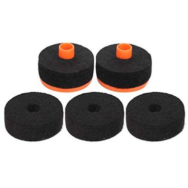Imagem de Almofadas de feltro de prato, substituição de almofada de percussão acessórios práticos de prato com 2 peças arruelas de feltro para suporte de prato para conjunto de bateria(40mm (WC76))