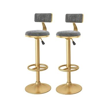 Imagem de Bar Staols Conjunto de 2 Counter Altura Ajustável Bar Swivel Cadeira de Veludo Moderno Cozinha Contador de Cozinha Bancos de Jantar Cafés, Cozinhas, Bares, Salas de Estar e Áreas De Refeições