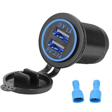 Imagem de FYMSR Cargador USB Dual Para Auto Marino Motocicleta Camión Adaptador De Salida Universal 12-24V Impermeable Toma De Corriente 3.1A