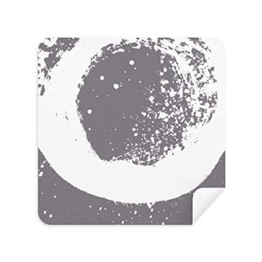 Imagem de Tinta branca abstrata plantas padrão arte óculos pano limpador de tela tecido camurça pacote com 2