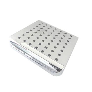 Imagem de Ducha Chuveiro Aquecedor Solar Gás Slim Flex Quadrado Inox