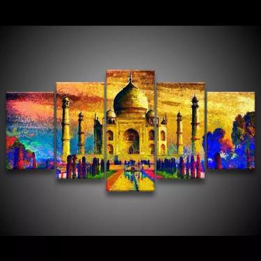 Imagem de Quadro Decorativo 129x63 Sala Quarto Arte Índia Taj Mahal 1