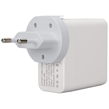 Imagem de Carregador USB A de 8 portas, resistente à temperatura, Carregador USB A portátil resistente a quedas para tablets laptop